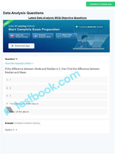 tq data mcq village|Data Analysis MCQ [Free PDF] .